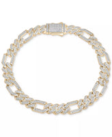 Men'S Diamond Figaro Link Bracelet Necklace (1 Ct. T.W.) in 10K Gold