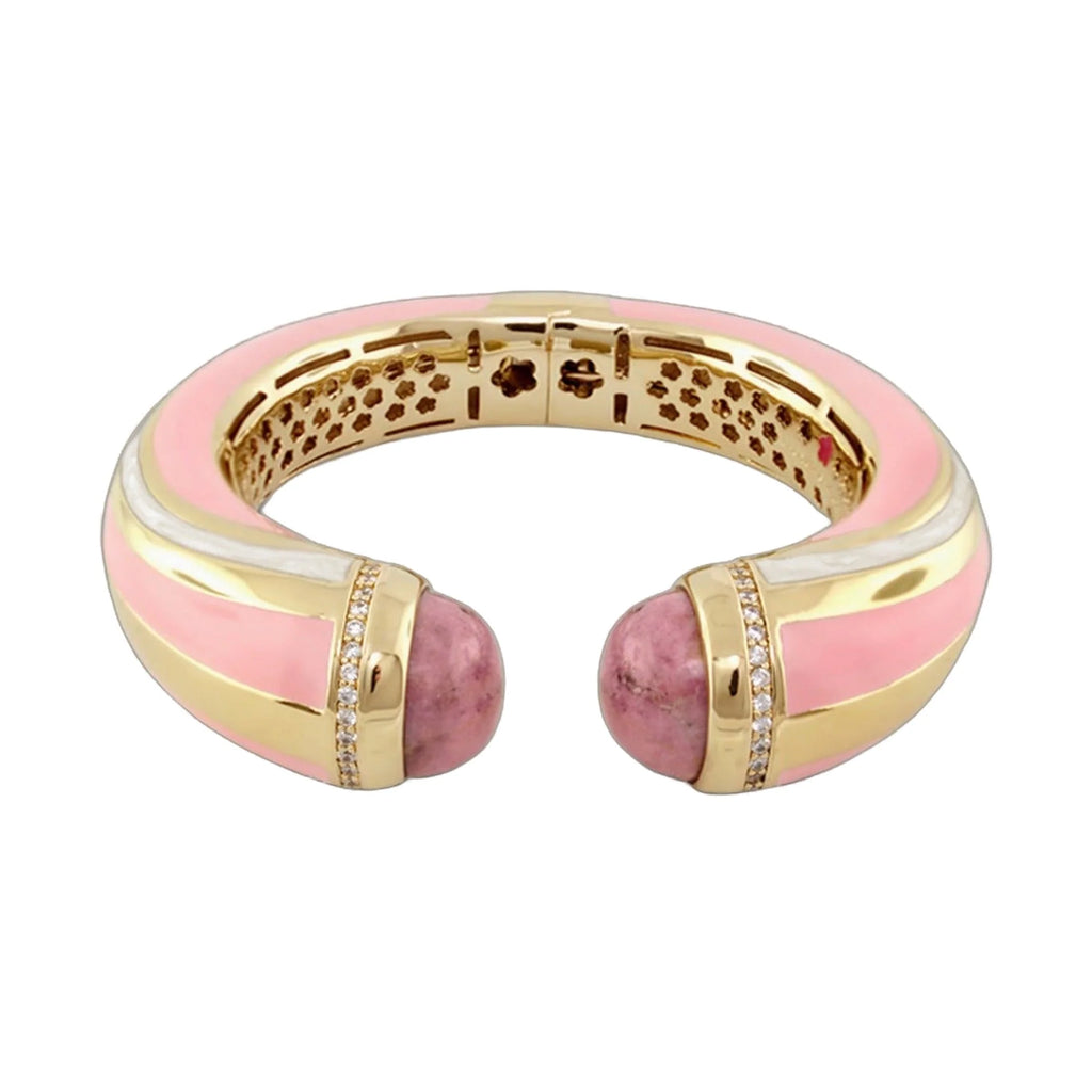 Chunky Town Bangle — Striped Cuff