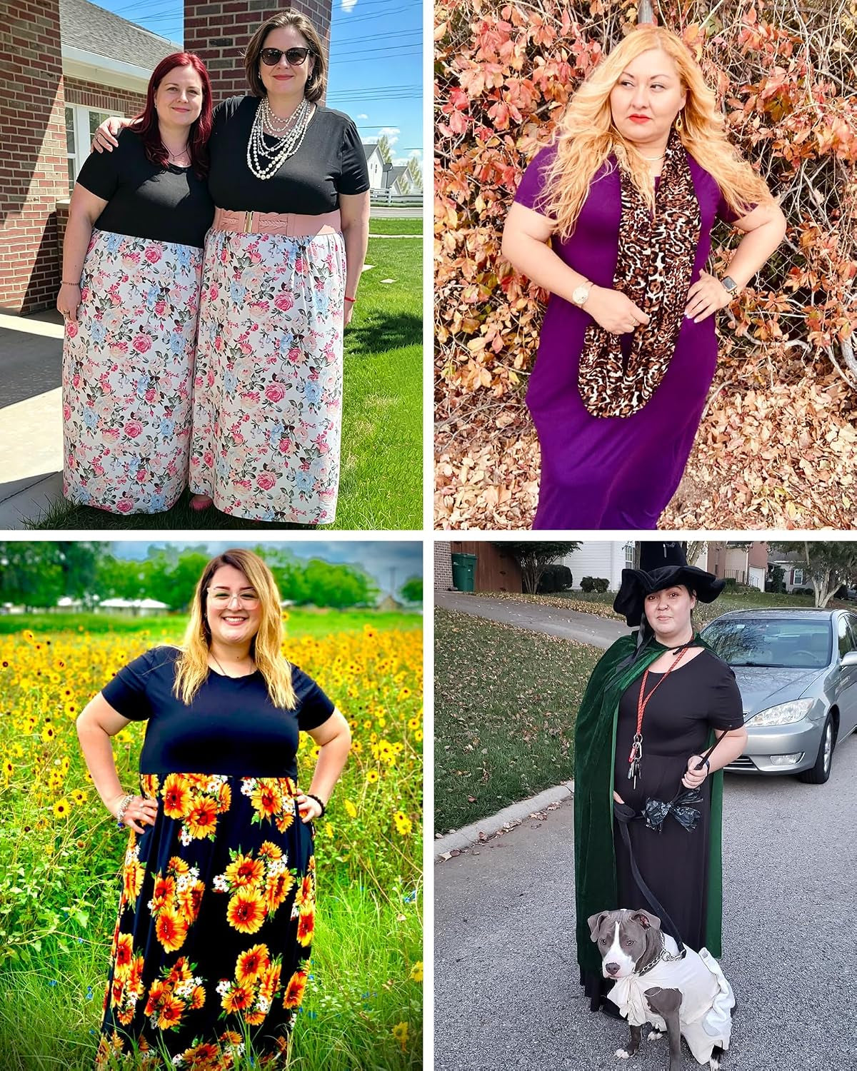 Women plus Size Maxi Dress Short Sleeve round Neck Loose Fit A-Line