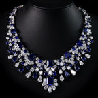 ZOCA Luxury Paraiba Necklaces for Women Genuine 925 Silver Jewelry Women'S Accessories Bride Wedding Bridal Accessories Brides