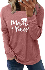 Womens Crewneck Sweatshirt Casual Loose Fit Tops Long Sleeve Shirts