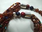 Morocco - Magnificent Multi-Strand Gemstone Necklace, Berber Necklace, Ethnic, Evening Necklace, Agate Necklace, Boho Necklace.