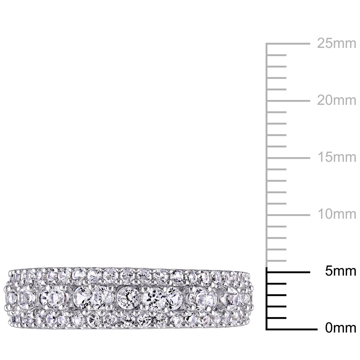 Women'S 1-1/3 CT TGW Created White Sapphire Sterling Silver Ring