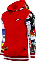 Mens Urban Hip Hop Premium Fleece Hoodie - Modern Pullover NYC Street Fashion Urbanwear Hooded Sweatshirt