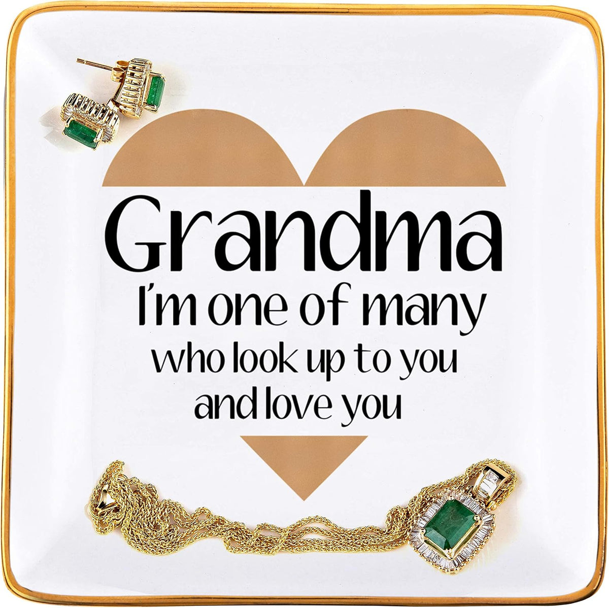 Birthday Gifts for Grandma Trinket Dish, Valentine Gift for Grandma from Granddaughter, Presents for Grandmother Gift from Grandchildren