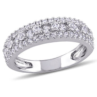 Women'S 1-1/3 CT TGW Created White Sapphire Sterling Silver Ring