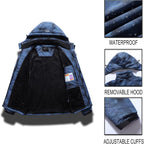 Men'S Ski Jacket Warm Winter Waterproof Windbreaker Hooded Raincoat Snowboarding Jackets