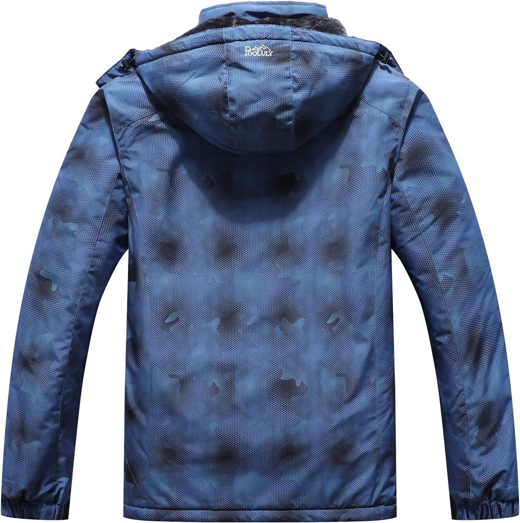 Men'S Ski Jacket Warm Winter Waterproof Windbreaker Hooded Raincoat Snowboarding Jackets