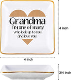 Birthday Gifts for Grandma Trinket Dish, Valentine Gift for Grandma from Granddaughter, Presents for Grandmother Gift from Grandchildren