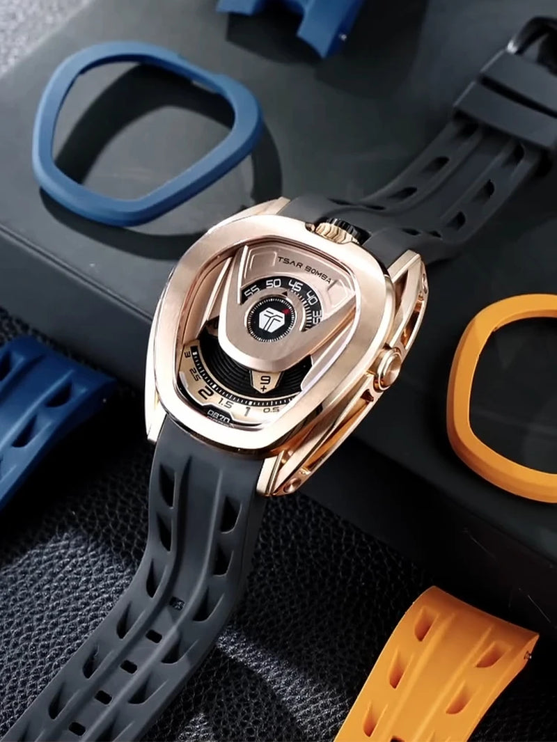 Chivalry 8213 Mechanical Mens Watch Set Automatic Watch Fo Men Waterproof 100M Lnterchangeable Wristwatch