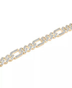 Men'S Diamond Figaro Link Bracelet Necklace (1 Ct. T.W.) in 10K Gold