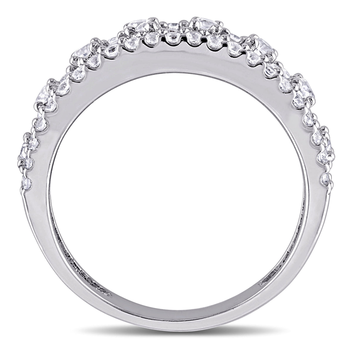 Women'S 1-1/3 CT TGW Created White Sapphire Sterling Silver Ring